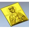 Orthodox bas-relief crowned prince icon STL for CNC