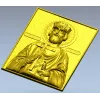Orthodox bas-relief crowned prince icon STL for CNC
