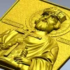 Orthodox bas-relief crowned prince icon STL for CNC