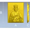 Orthodox bas-relief crowned prince icon STL for CNC