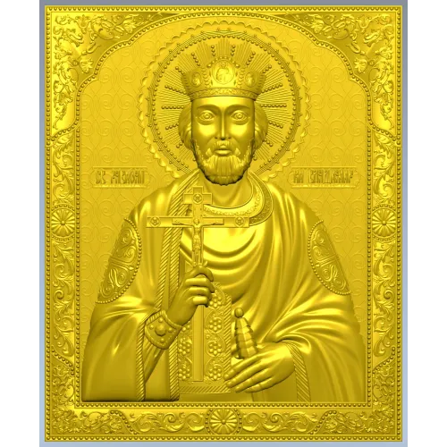 Saint Vladimir Orthodox Icon STL for CNC router