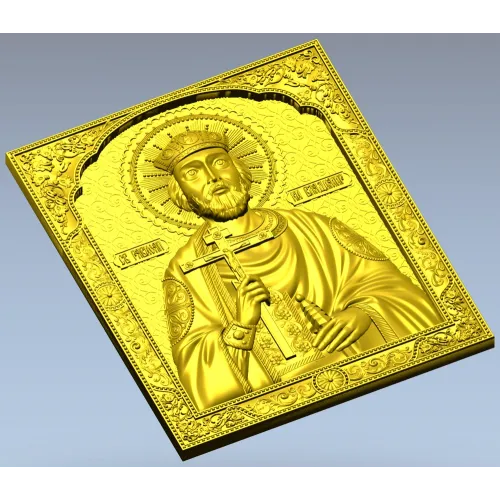 Saint Vladimir Orthodox Icon STL for CNC router
