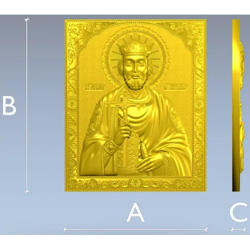 Saint Vladimir Orthodox Icon STL for CNC router