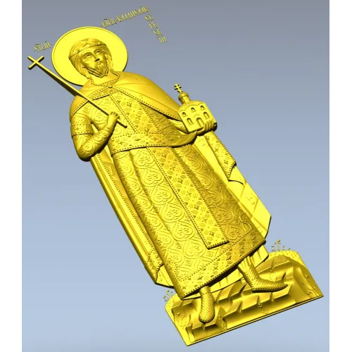 Рельефная 3D модель - Святой Владислав Сербский (STL)