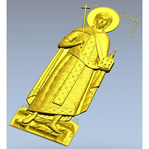 Рельефная 3D модель - Святой Владислав Сербский (STL)