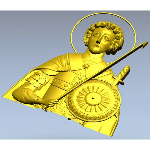 Saint George High-Relief STL for CNC