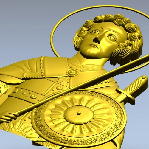 Saint George High-Relief STL for CNC