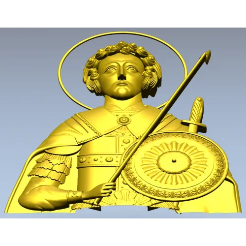 Saint George High-Relief STL for CNC