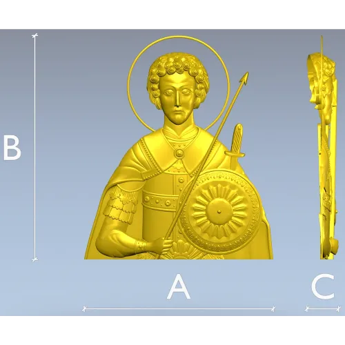 Saint George High-Relief STL for CNC