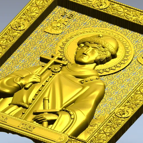 Икона Святой Глеб Владимирович - 3D STL барельеф для ЧПУ