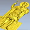 Святой Димитрий Солунский - рельефная STL модель для ЧПУ