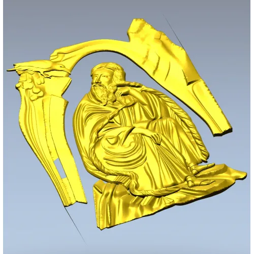 Saint Elijah high-relief STL for CNC