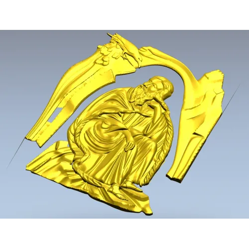 Saint Elijah high-relief STL for CNC