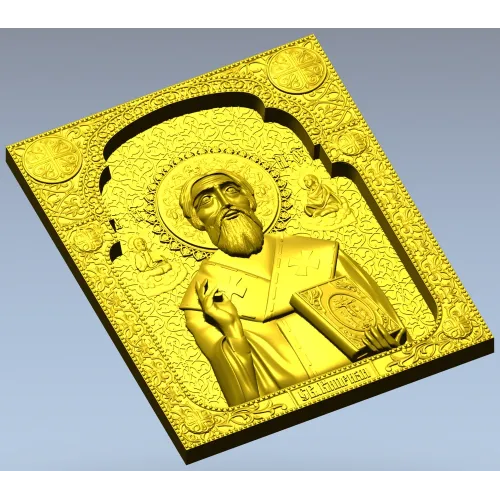 STL модель иконы Святителя Киприана - 3D модель для ЧПУ