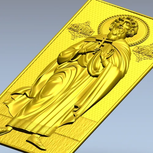 Святой Леонид - барельефная 3D модель (STL) для ЧПУ