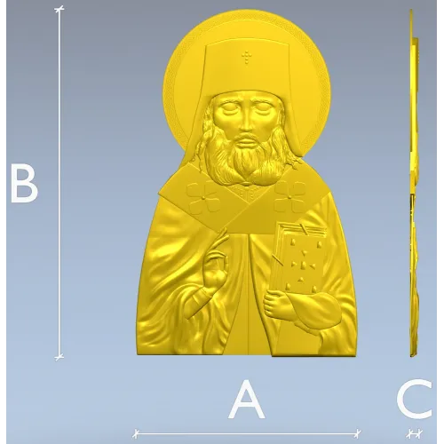 Святитель Лука - рельефная 3D модель (STL) для ЧПУ