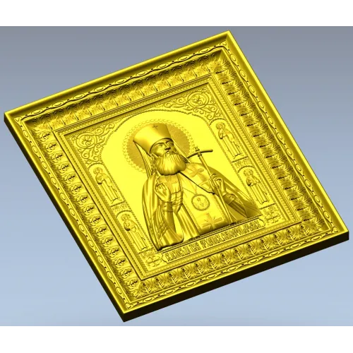 Saint Luke of Simferopol - high-relief icon STL for CNC