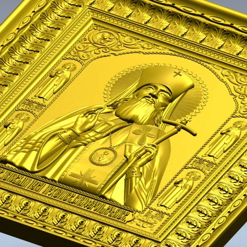 Saint Luke of Simferopol - high-relief icon STL for CNC