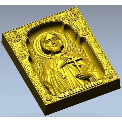 Saint Martyr Anatoly - high-relief STL icon for CNC milling