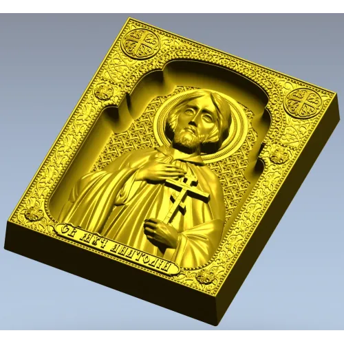 Saint Martyr Anatoly - high-relief STL icon for CNC milling
