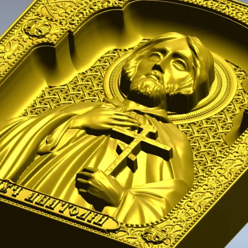 Saint Martyr Anatoly - high-relief STL icon for CNC milling