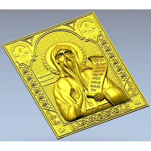 Saint Nikita the Stylite - high-relief STL icon for CNC