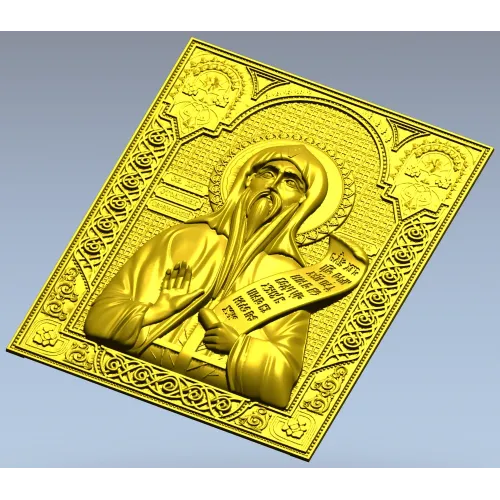Saint Nikita the Stylite - high-relief STL icon for CNC