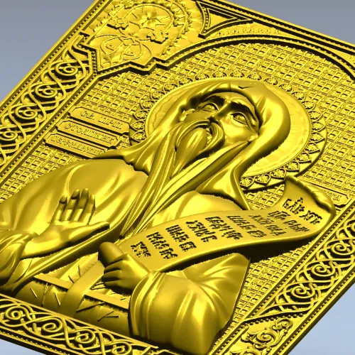 Saint Nikita the Stylite - high-relief STL icon for CNC