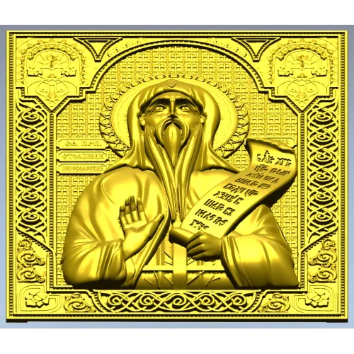 Saint Nikita the Stylite - high-relief STL icon for CNC