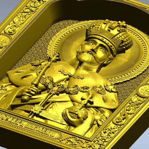 Икона "Святой Царь Николай II" - 3D модель STL для ЧПУ