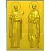 Икона Святых Петра и Февронии - 3D STL панно для ЧПУ