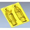 Икона Святых Петра и Февронии - 3D STL панно для ЧПУ