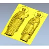 Икона Святых Петра и Февронии - 3D STL панно для ЧПУ