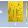 Икона Святых Петра и Февронии - 3D STL панно для ЧПУ