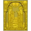 Saints Peter and Fevronia icon relief STL for CNC
