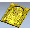 Saints Peter and Fevronia icon relief STL for CNC