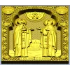 Saints Peter and Fevronia icon relief STL for CNC