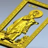 Барельефная 3D модель иконы "Святой Пётр" в формате STL для ЧПУ