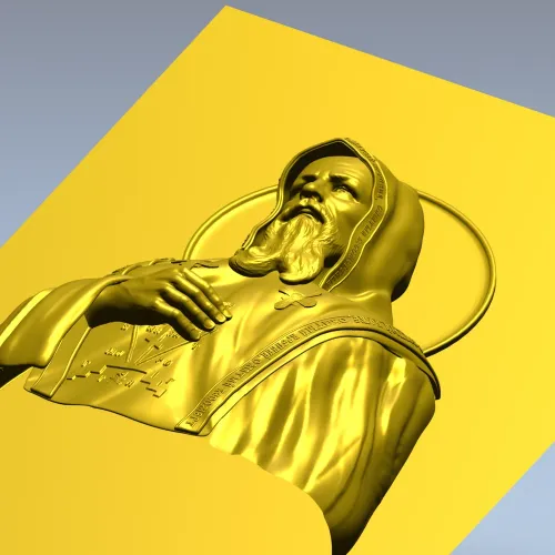 Святой Серафим Вырицкий - рельефная 3D модель в формате STL для ЧПУ