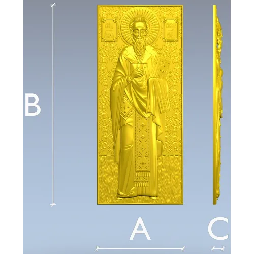 Икона Святого Симеона - STL рельеф для ЧПУ
