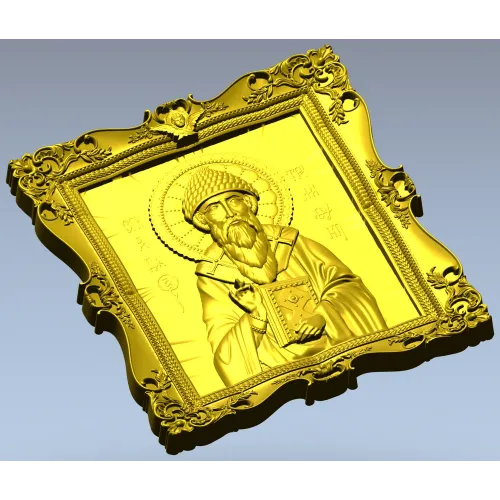 STL 3D модель иконы Святого Спиридона в киоте