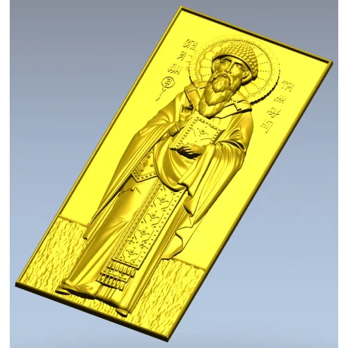 Икона Святого Спиридона Тримифунтского - STL 3D модель для ЧПУ