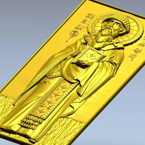 Икона Святого Спиридона Тримифунтского - STL 3D модель для ЧПУ