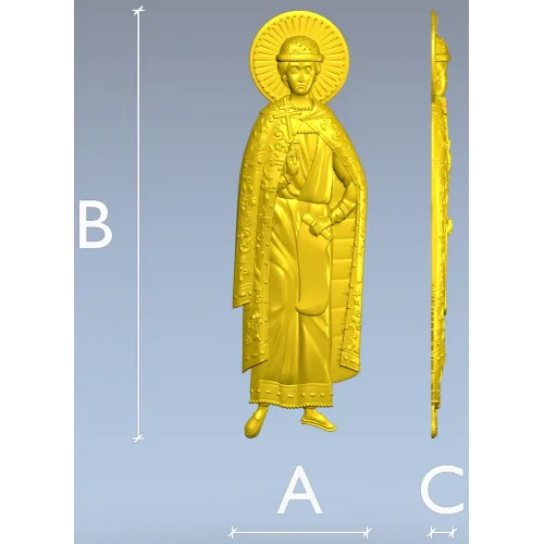 Святой Царевич Дмитрий Угличский - STL барельеф для ЧПУ