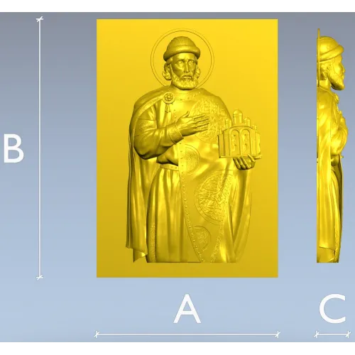 Saint Yaroslav High-Relief STL