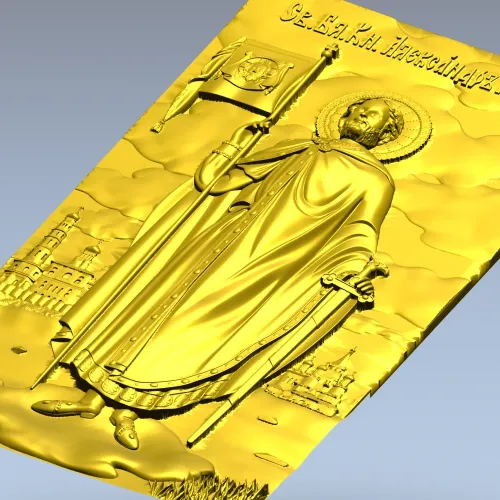 Икона Святой Александр Невский - 3D модель STL для ЧПУ