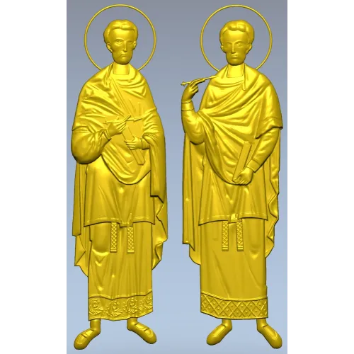 Святые Косма и Дамиан - 3D модель STL для ЧПУ
