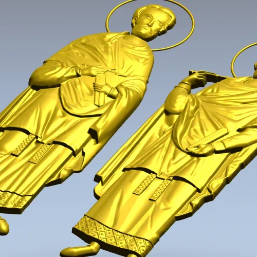 Святые Косма и Дамиан - 3D модель STL для ЧПУ