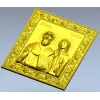 Икона Священномученик Киприан и мученица Иустина - 3D модель STL для ЧПУ