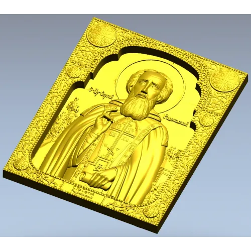 Преподобный Сергий Радонежский - 3D модель STL для ЧПУ